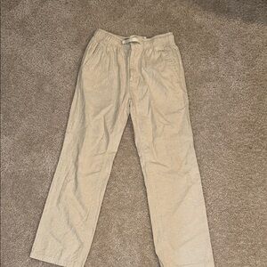 Kids Lightweight Drawstring Pants in Beige